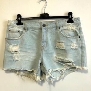 Ripped Jean Shorts